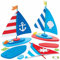 Baker Ross FC797 Segelboot Moosgummi Bastelset - 3er Pack, Schaumstoff Dekoration für Kinder zum Basteln