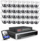 ANNKE 32CH 4K PoE Überwachungskamera für den Außenbereich, Videoüberwachungs Set H.265+ NVR und 32x 8MP Dom IP-Kamera, Bewegungserkennung, IP67 wasserdicht, Nachtsicht 100ft, Alarm per E-Mail, 8TB HDD