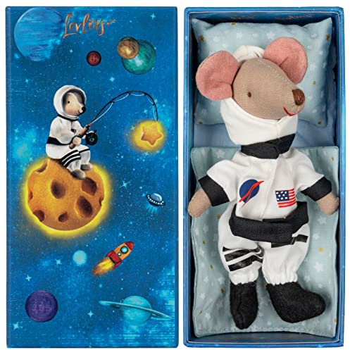 LEVLOVS Christmas Mouse in a Matchbox and Friends Toy Baby Registry Gift Astronaut Plush Toy Mouse