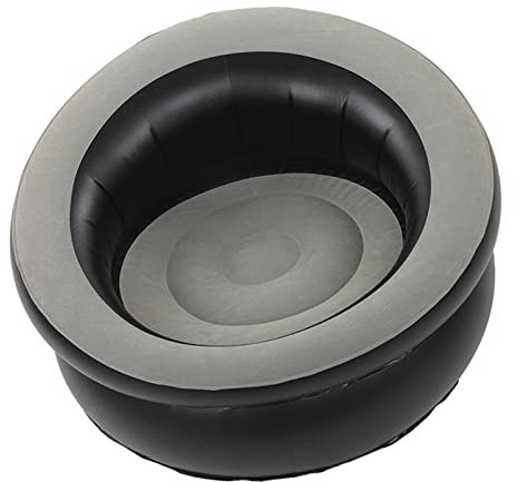 TOPINCN Aufblasbare Couch, Beflockte Futons Futon-Sets Luftsofa Einfacher Aufblasbarer Stuhl Ultraweicher Sofa Couch Sitzsack Stuhl für Wohnzimmer Schlafzimmer (Grau)
