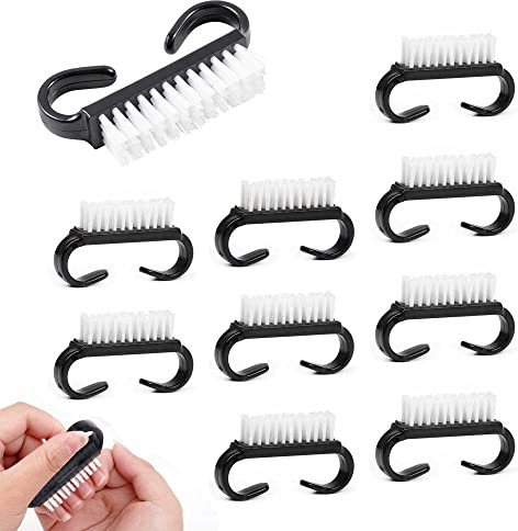 OHYER 10 Stück Nagelbürste Griffbürste Hand Schrubben Bürste Reinigung Bürste Pedikürebürste Handwaschbürste Kunststoff Fingernagel Bürsten zum Reinigen von Händen Füßen Zehen und Diverse Lücken