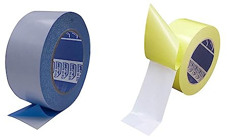 ACITACIT Nastro biadesivo removibile per moquette, tappeti e altri fissaggi 50mm x 50m & Nastro biadesivo permanente per moquette, tappeto e altri fissaggi 50mm x 25mACIT