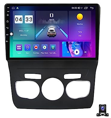 DEHIWI Android 12 Autoradio Für Citroen C4 C4L 2013~2016 2DIN Radio Mit Navi Stereo Unterstützt Bluetooth/WiFi/USB/Mirrorlink/Carplay/Android Auto 9 Zoll Bildschirm FM AM RDS Radio,M500s