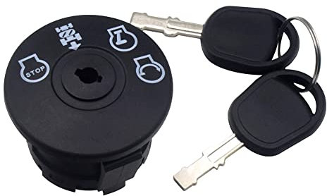 Jvareaty Interruptor de encendido 4 posiciones con llave para tractor cortacésped 193350 532193350