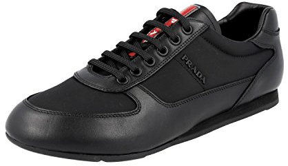 Prada Herren Schwarz Leder Sneaker 4E2777 42 EU/UK 8
