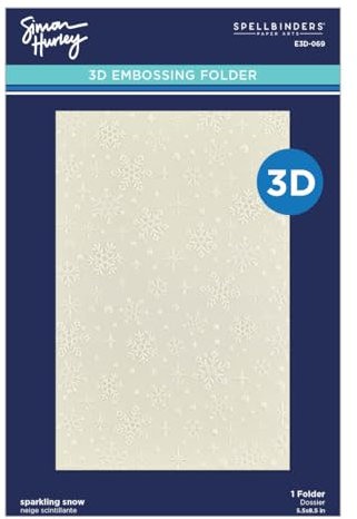 Spellbinders E3D-069 Sparkling Snow 3D-Prägeschablone, farblos, One size