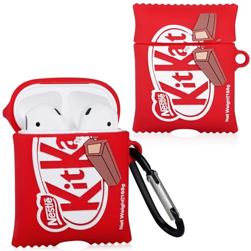 Gigavo Silikon Hülle Kompatibel mit Airpods 3 Funny Cute 3D Cartoon Case Cover[Lustige Snacks Series 2] (Kitkat) (for Airpods 3)