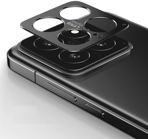 TIMEYUE for Xiaomi 14 Lens Protector, Aluminum Alloy Metal Camera Lens Protection, [Anti-Scratch] Compatible with Xiaomi 14-Black