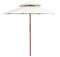 BaraSh Parasol de terrasse 270 x 270 cm Poteau en bois Blanc crème,Parasol De Jardin Exterieur,Protection Uv