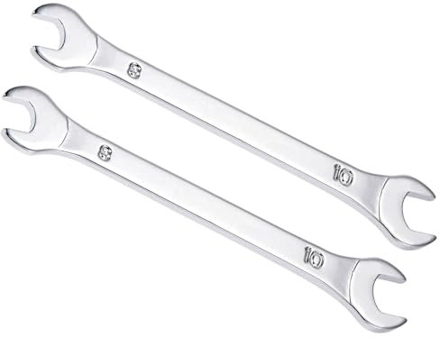 CoCud Thin Open End Wrench, Metric 8mm x 10mm, Double Ended Slim Wrench - (Applications: for Thin Nuts, Narrow Spaces), 2-Pieces