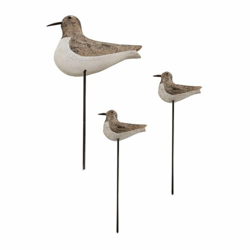 Loberon Deko-Vogel 3er Set Izzy - beige, beige