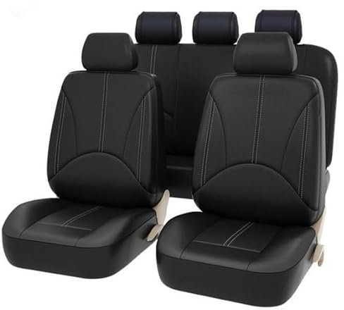 Autositzbezüge Sets für VW Tiguan 2. Gen/Tiguan Allspace 2016-2020 2021 2022 2023, 5-Sitze Ledersitzbezüge Allwetter Wasserdichtes Komfortabler Autositzbezug Full Set Sitzbezüge Sitzschoner Zubehör