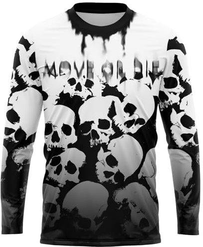 Men's MTB Jersey long sleeve,Downhill Jersey,Mountain Bike MTB BMX T-Shirt,Mens Bike Wear Cycling/Motocross Clothes Mountain Bike Shirt,Moisture Wicking (Typ-6,XL)