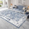 IKALIFE Teppich Wohnzimmer Vintage Waschbar - Teppich Kurzflor Waschbarer Teppich Esszimmer Teppich Groß Wohnzimmerteppich Teppich Schlafzimmer Super Weich rutschfest Flauschig 200x300 cm Blau