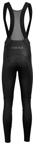 INBIKE Salopette Ciclismo Uomo Invernale con Tasche in Pile Salopette Bici Termico con Fondello Pantaloni Ciclismo Antivento con Bretelle in Gel 3D Antishock Riflettente