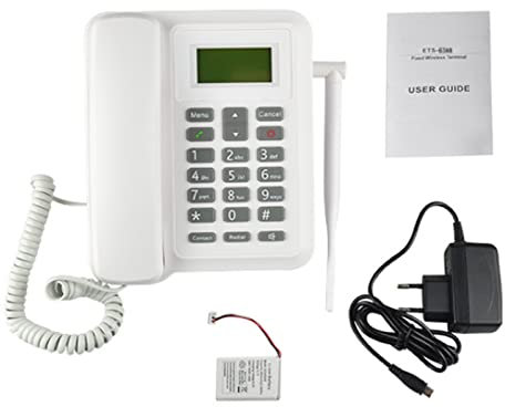 Telefono da scrivania classico a pulsanti grandi, Telefono da tavolo classico GSM quadband, scheda SIM wireless, GSM, supporta la rete 3G, for telefoni fissi di casa, ufficio e hotel