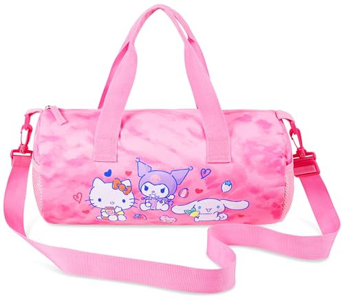 Hello Kitty Sac de Sport Fille Ado, Sac de Danse Sac Gym Kawaii Sac Week-End Sac de Voyage Femme, Cinnamoroll Kuromi Idée Cadeau