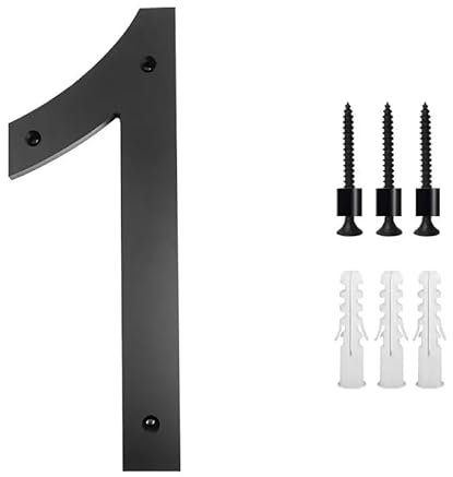 NuméRo Maison Grand numéro de maison de 30 cm, panneau flottant extérieur, numéros de porte modernes, signalisation de bâtiment, panneau d'adresse, panneau de rue Numero Maison Design(No.1)