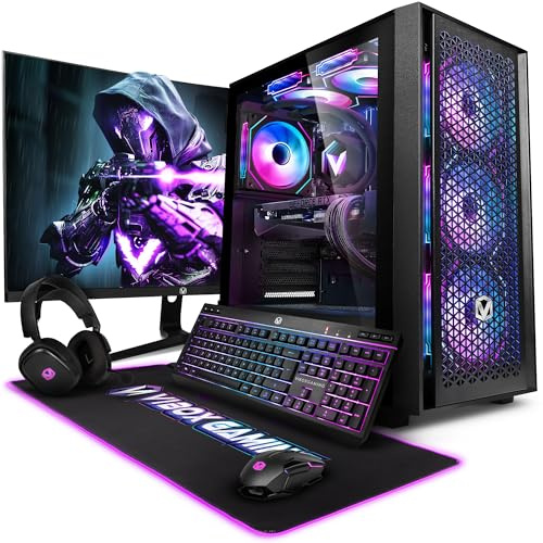 VIBOX VII-204 PC Gamer Complet • 27 Écran • Intel Core i7 12700KF 12 cœurs • Nvidia RTX 5090 32 Go • 32 Go RAM • 2 to NVMe M.2 SSD • Windows 11 • WiFi 6 + Bluetooth 5.4