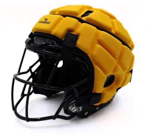 Guardian Cap - Soft-Shell Helmet Cover for Football and Lacrosse - Reduces Impact and Protects Helmets - One Size Fits All for Youth, High School and College Programs - Yellow
