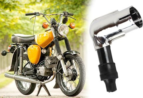 Zündkerzenstecker, Kerzenstecker 5K-Ohm, 90° abgewinkelt, störungssicher für Simson S50 S51 S70 SR50 KR51 SR4, MZ ES ETS TS ETZ, AWO Touren Sport