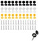 KEWUF 60 PCS plaque immatriculation voiture, rivet plaque immatriculation, Vis pour Plaque D'immatriculation de Voiture, Kit de Vis de Fixation pour Plaque d'immatriculation pour Voiture et Moto