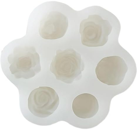 Silikonform Blumenkugel, Gießform Für DIY Handwerk, 7 Blumenformen in 1, Hochwertige Silikonformen Für Kuchen Dekoration Und Kerzen, 11.9 X 2.3 Cm