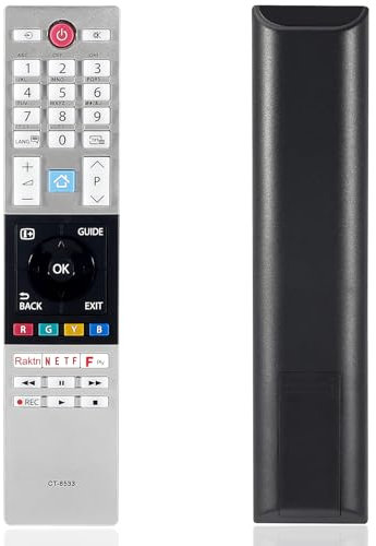 CT-8533 Remote Control Replacement for Toshiba Smart TV, CT8533 for Toshiba 2018 2019 Smart LCD LED UHD TV - No Setup Required