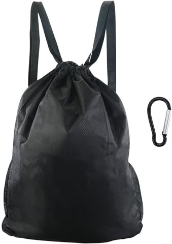 Bolsa de tela con cordón, bolsa de gimnasio impermeable y mochila con cordón, bolsa de deporte y natación, bolsa de gimnasio para hombre y mujer, ideal para la escuela,