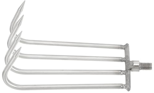 TOYANDONA Râteau de Portable Acier Inoxydable Dents Outil Léger pour Élimination des Plantes Aquatiques Compatible avec Connexion Filetée Adapté Aux Rivières Lacs et Étangs