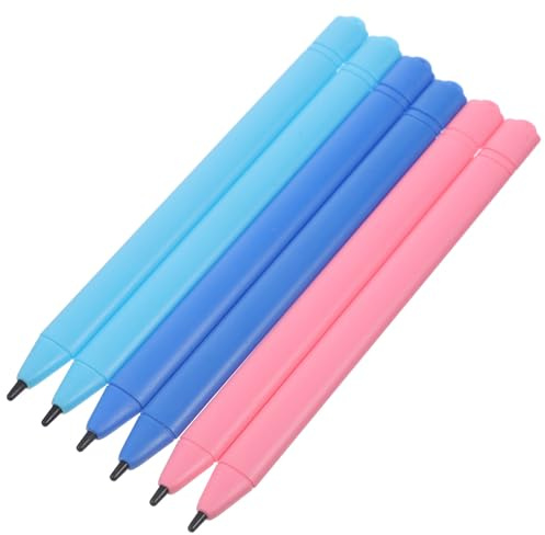 Warmhm Stylets pour Écrans Tactiles en Abs Embouts en Caoutchouc Électroconducteur Lot de 6 Stylet pour Tablette LCD Portable Rayure, pour Écriture et Dessin