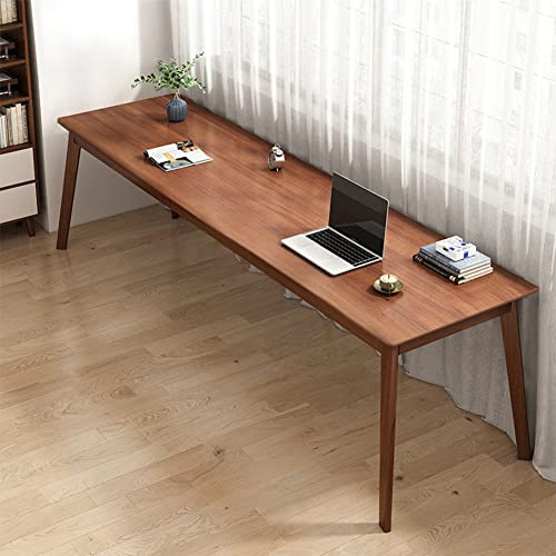 NELYE Extra Langer Schreibtisch aus Holz - 180 x 60 x 75 cm für 2 Personen | Modern Groß PC-Tisch, mit Beinen aus Massivholz, Geeignet für Heimbüro, Einfache Installation