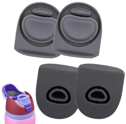 4PCS Replacement Silicone Stoppers for Owala FreeSip Water Bottles Leak Proof Lid Seal for 16oz,19oz,24oz,32oz,40oz Stainless Steel Tritan Bottles Spout Gasket Mouthpiece Insert Cap