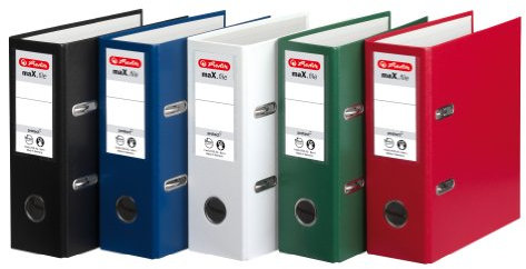 Herlitz 5275003 Ordner maX.file protect A5 hoch, FSC Mixed (Farben sortiert) , 1 Stück