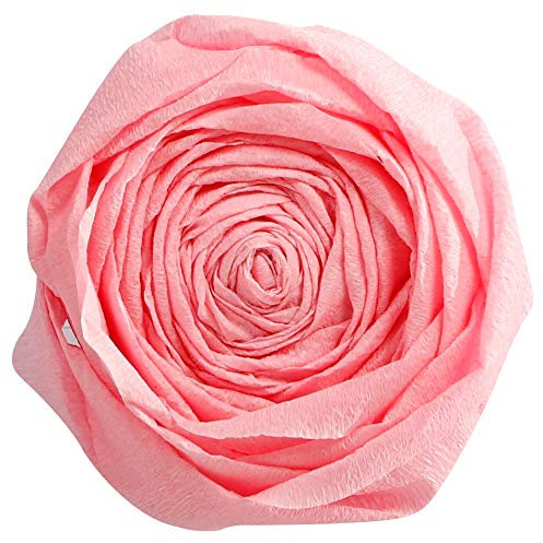 Clairefontaine 903033C Packung mit 10 Bögen Krepppapier, 2,5 x 0,5m, ideal für kreativen Hobbies, 1 Pack, hellrosa