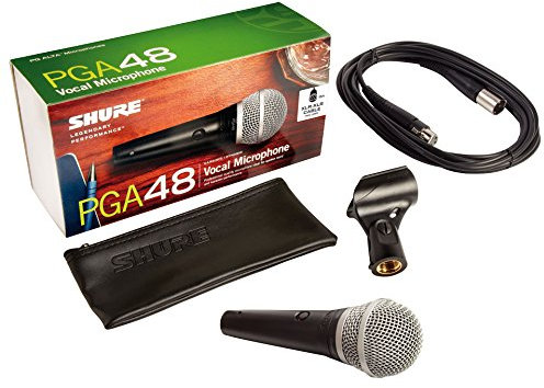 Shure PG48 handheld dynamic mic (includes XLR-XLR cable)