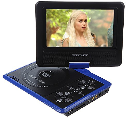 7.5 LCD Portable DVD Player TV SD USB Game In Car Swivel Flip 270 Blue