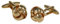 LINDENMANN Manschettenknöpfe, goldfarben, Knoten, Geschenketui, 1536-2