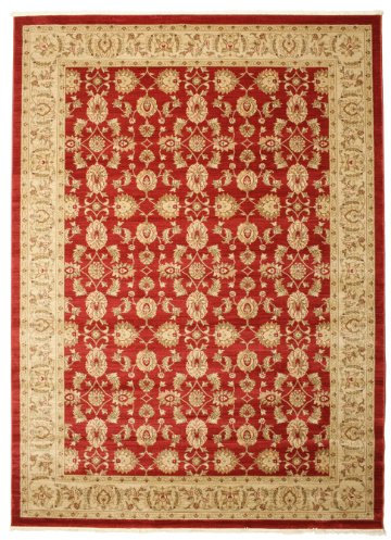 RugVista, Ziegler Kaspin, Teppich, Mittelflor Teppich, 250 x 350 cm, Rechteckiger, Orientalischer Teppich, Oeko-Tex Standard 100, Polypropylene, Flur, Schlafzimmer, Küche, Wohnzimmer, Rot, Mehrfarbig