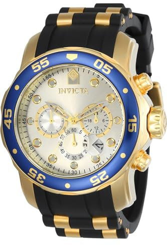 INVICTA Pro Diver - Scuba 17880 Herren Uhr - Wasserdicht - Analog - Quarzuhrwerk - Edelstahl mit silbernen zifferblat - 48mm