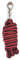 Führstrick mit Panikhaken für Pferd - Anbindestrick in verschiedenen stylischen Designs, Führleine, Anbindeseil Pony, Esel, Ziege (Rot/schwarz)