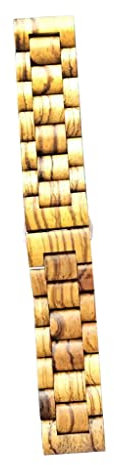 Sharplace 22m Uhr Armband aus Holz Gliederarmband Uhrband für, Hellbraun