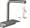 hansgrohe 73830800 Aquno Select M81 250, Ausziehauslauf, 2jet, sBox Edelstahl Finish Einhebel-Küchenmischer