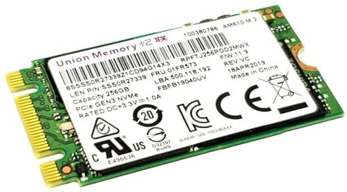 Lenovo 256GB M.2 2242 PCIe solid-State Drive, 01FR522