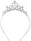 Diadem für Kinder Mädchen Geburtstagskrone Kristall Tiara Hochzeit Blumenmädchen Haarschmuck Silber