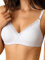 Nur Die Baumwoll Spitzen BH weicher bügelloser Softcup Bra mit nahtlosen, doppellagigen Cups unsichtbar unter der Kleidung Damen, weiß, 85B