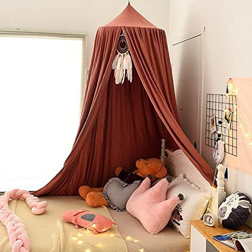 Baldachin Kinderzimmer Baby Baldachin Betthimmel Mädchen & Junge Hängende Moskiton für Schlafzimmer Spielzimmer Dekor Waschmaschinenfest Höhe 250cm