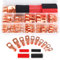 130Pcs Copper Wire Lugs AWG2 4 6 8 10 12 with Heat Shrink Set, 70Pcs Battery Cable Lugs Battery Cable Ends Ring Terminals Connectors with 60Pcs Heat Shrink Tubing Assortment Kit