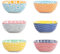 Selamica Ceramic 2.6 OZ Square Dipping Bowl Set, Soy Sauce Dish 3 inch Small Bowls for Ketchup Condiments Side Dish BBQ, Ramekins Oven safe, Stackable, Set of 6, Assorted Colors