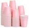 ENCHOL 100 Pack 3 oz Paper Cups, Disposable Bathroom Cups, Small Mouthwash Cups, Mini Espresso Cups, 3 oz Disposable Paper Cup for Party, Picnic, Office, and Travel (Pink)